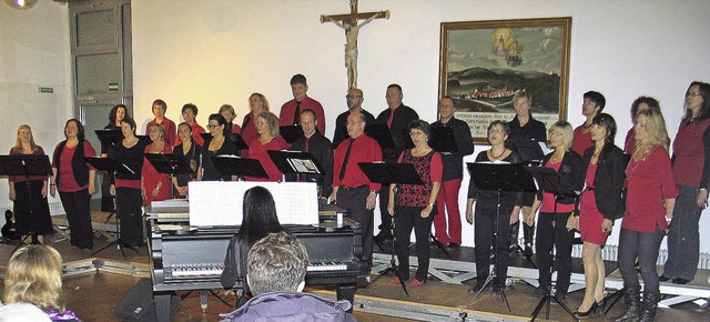 Doppelkonzert: Der Chor &#8222;Swipogo... &#8222;Chor-nett&#8220; aus Freiamt.   | Foto: Helmut Hassler