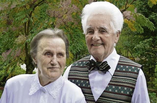 Ottilie und Walter Herr aus Yach feier...ne Jubilum der diamantenen Hochzeit.   | Foto: Roland Gutjahr