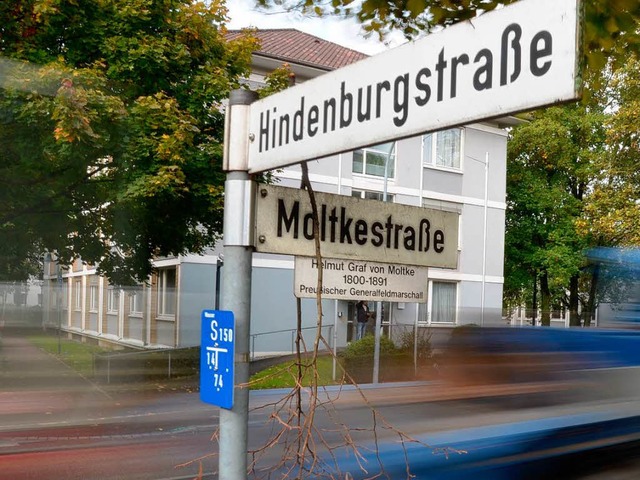 Die vielbefahrene Moltkestrae ist nac... benannten Strae nicht mglich ist.    | Foto: Helmut Seller