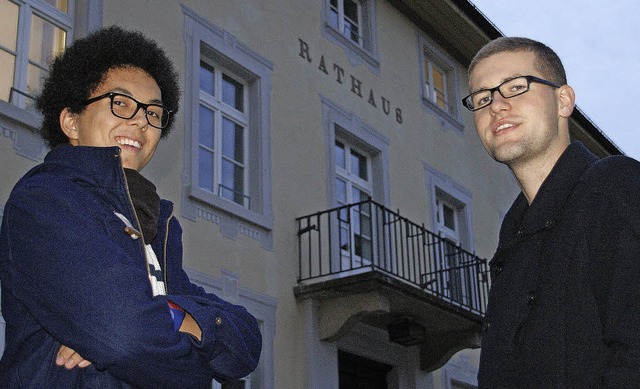 Enrico Bauer (links) und Moritz Roemer...zum Jugendparlament in Bad Sckingen.   | Foto: Hrvoje Miloslavic