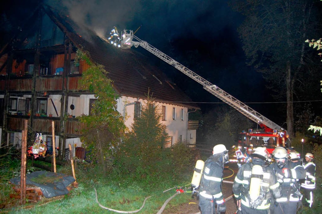 Dachstuhlbrand in St. Mrgen 