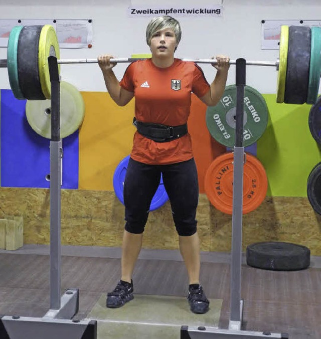 Technik und Kraft: Gewichtheberin Tabe...gie wurde in Litauen Europameisterin.   | Foto: Elena Bischoff