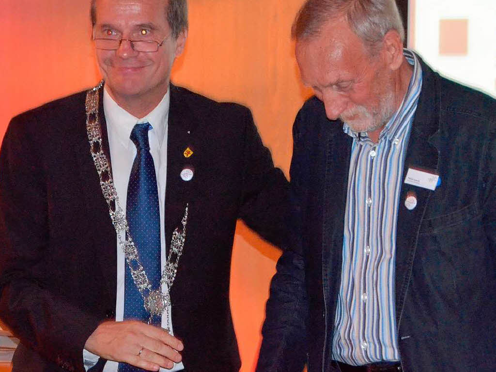 OB Klaus Eberhardt mit Brgermeister Patrick Jeanne