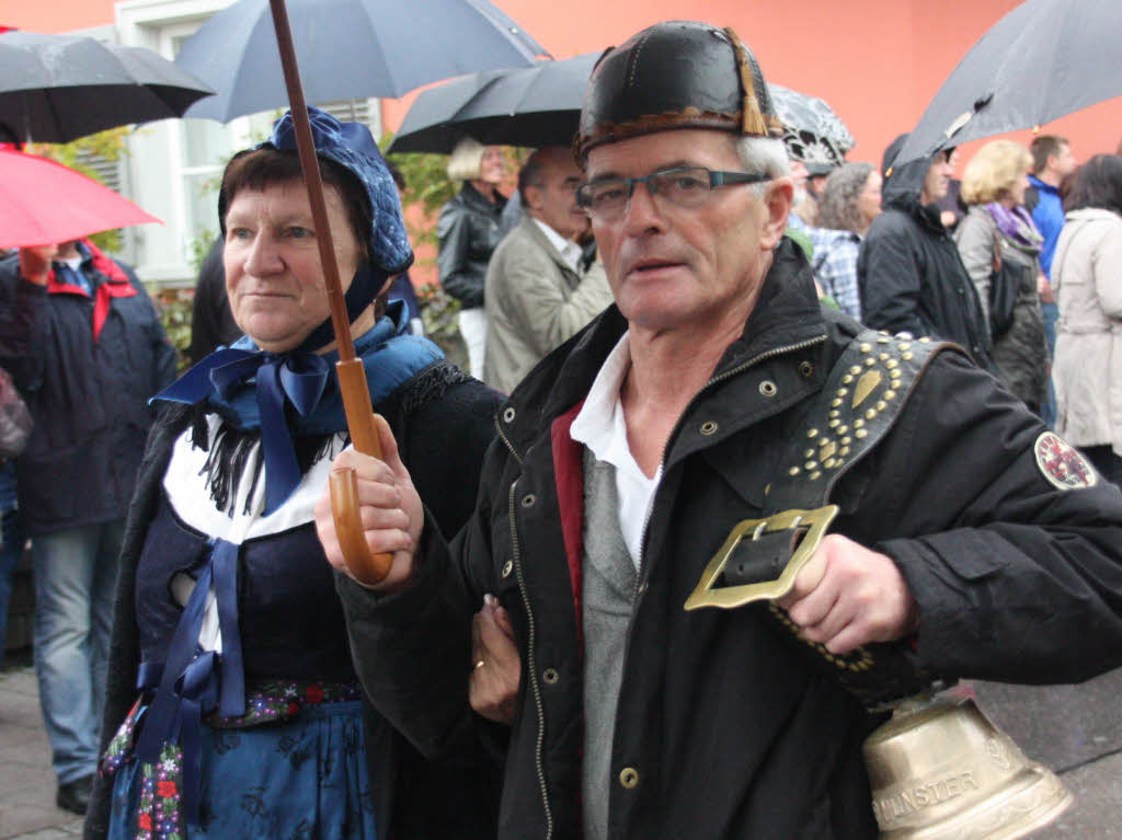 Am Sonntag herrschte in Ihringen beim Herbstausklang trotz Regenwetter gute Stimmung.