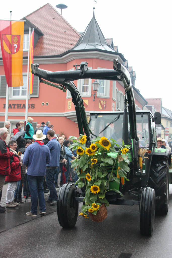 Am Sonntag herrschte in Ihringen beim Herbstausklang trotz Regenwetter gute Stimmung.