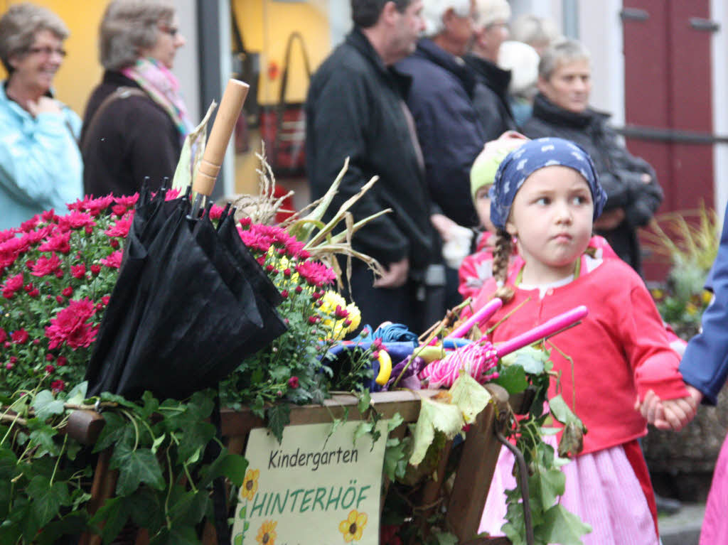 Am Sonntag herrschte in Ihringen beim Herbstausklang trotz Regenwetter gute Stimmung.