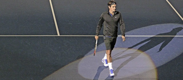 Steht bei den Swiss Indoors einmal meh...ittelpunkt: Lokalmatador Roger Federer  | Foto: dpa