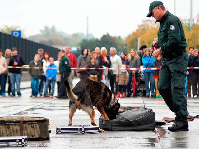 Zollsprhunden veranschaulichten die Arbeit am Zoll.   | Foto: Loisl Mink