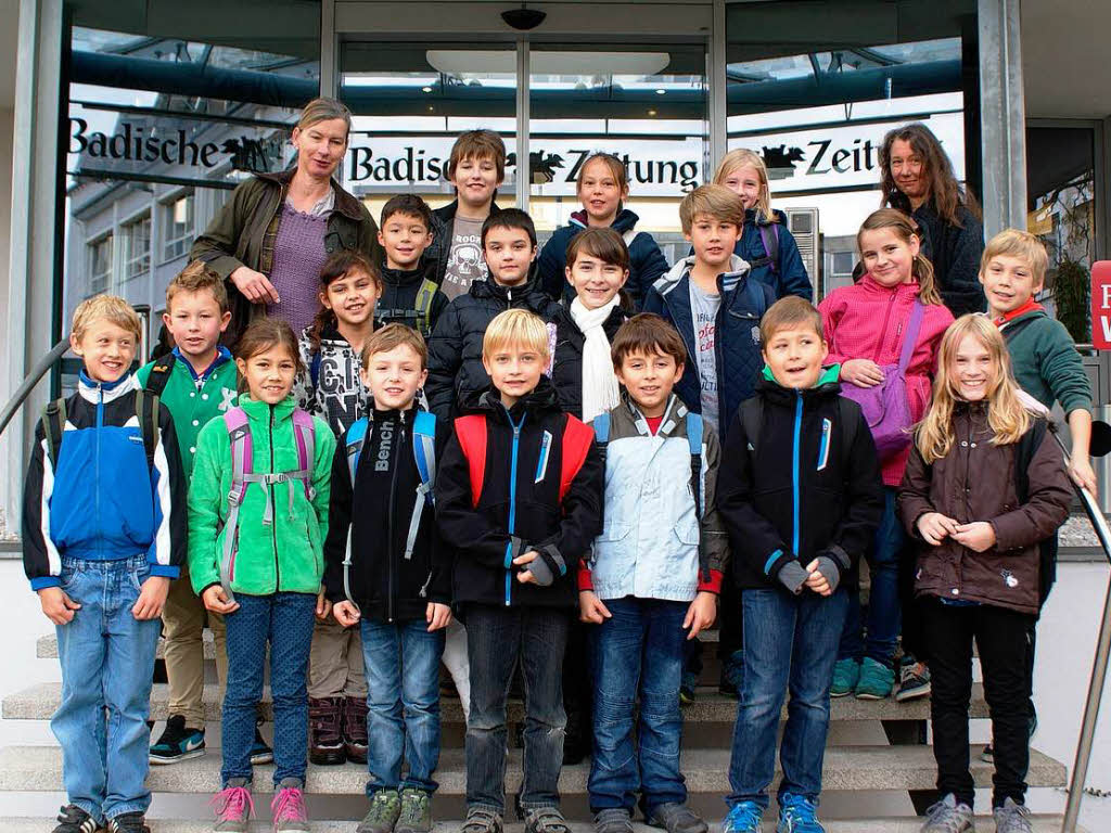 Die Klasse 4 der Grundschule Bleibach aus Gutach-Bleibach mit ihrer Lehrerin Dagmar Zickgraf. Die Klasse 4 der Grundschule Bleibach aus Gutach-Bleibach mit ihrer Lehrerin Dagmar Zickgraf.