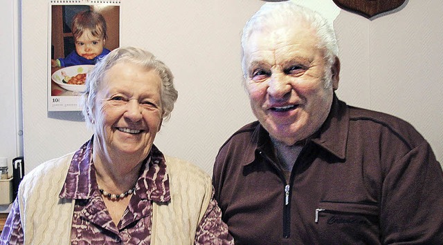 Helmut und Rosa Bruder sind seit 60 Jahren ein Paar.  | Foto: herbert trogus
