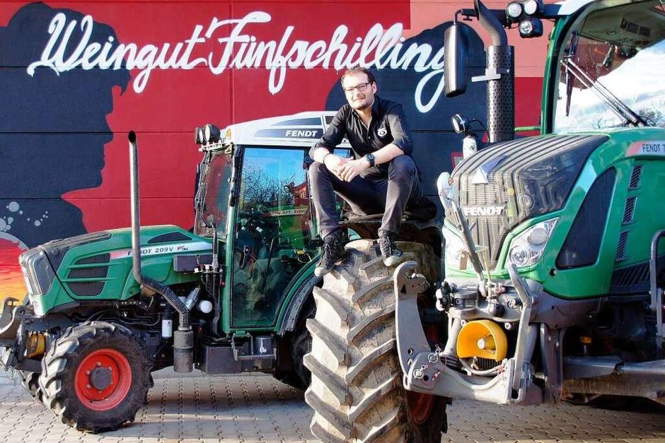 Stefan Fünfschilling steht auf große Traktoren. (Foto: BZ) Stefan Fünfschilling steht auf große Traktoren. (Foto: BZ)