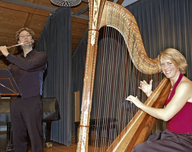 Himmlische Klnge im Konzert mit Flte und Harfe  | Foto: Andrea Steinhart