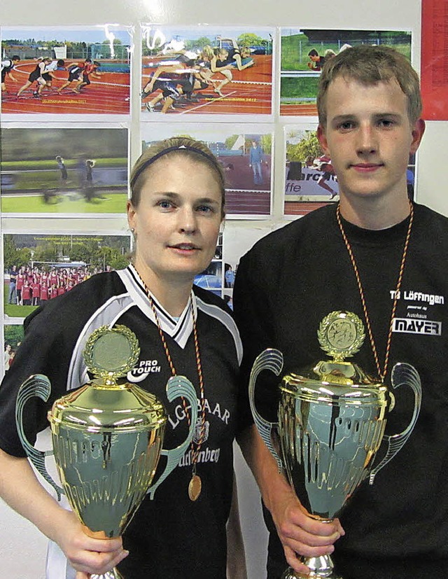 Die neuen Stadtmeister von Lffingen: Britta Bausch und Ralf Duttlinger.   | Foto: Ottmar Heiler