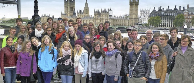 Die Klassen 10b und 10c der Realschule...udienfahrt London als Ziel ausgesucht.  | Foto: Noe