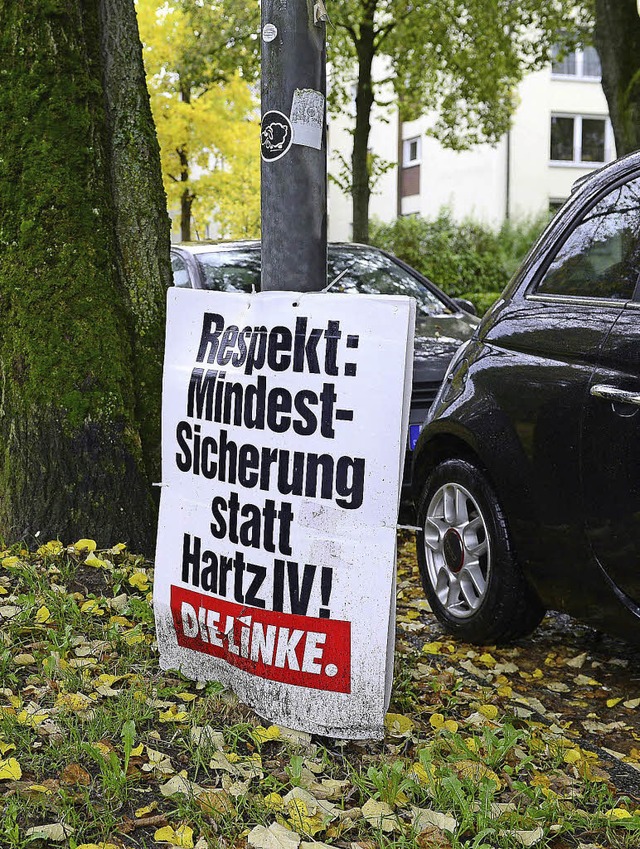 Fast schon abgehngt: ein letztes Wahlplakat.   | Foto: Ingo Schneider
