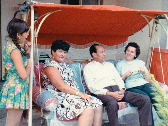 Glckliches Wiedersehen 1969:  Anna Bo...), Mohammed Helmy und seine Frau Emmy   | Foto: Yad Vashem