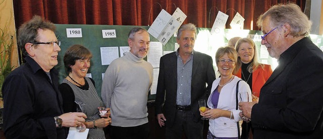 Heitere Gesprchsrunde mit der UL-Vors...begrnder und Ex-Vorsitzenden der UL.   | Foto: wolfgang knslte