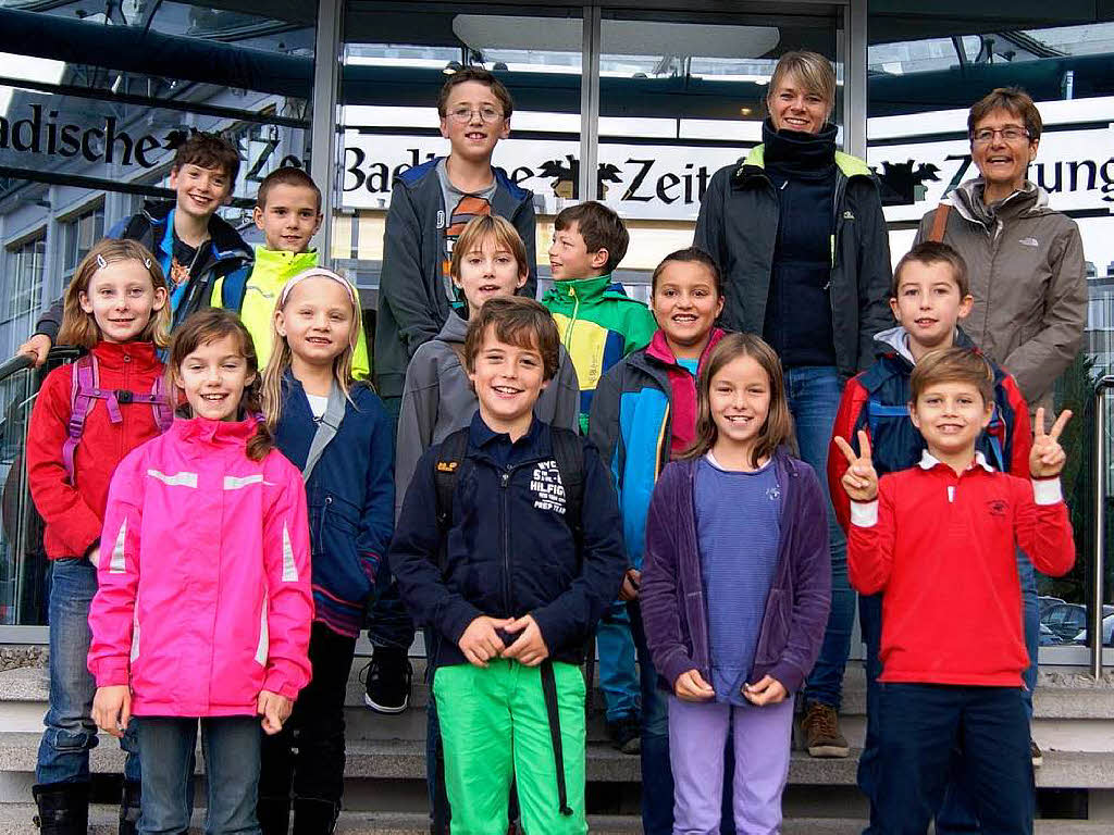 Die Klasse 4b der René-Schickerle-Schule aus Badenweiler mit ihrer Lehrerin Isabelle Goerke. Die Klasse 4b der René-Schickerle-Schule aus Badenweiler mit ihrer Lehrerin Isabelle Goerke.