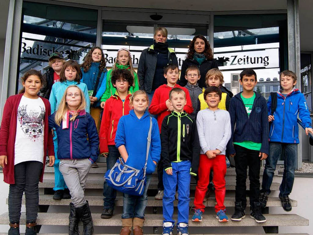 Die Klasse 4a der René-Schickerle-Schule aus Badenweiler mit ihrer Lehrerin Michaela Ohm. Die Klasse 4a der René-Schickerle-Schule aus Badenweiler mit ihrer Lehrerin Michaela Ohm.