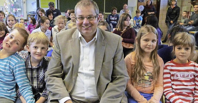 Als Fan von Astrid Lindgren outete sic...esung in der Grundschule in Wallbach.   | Foto: Sigrid Schneider