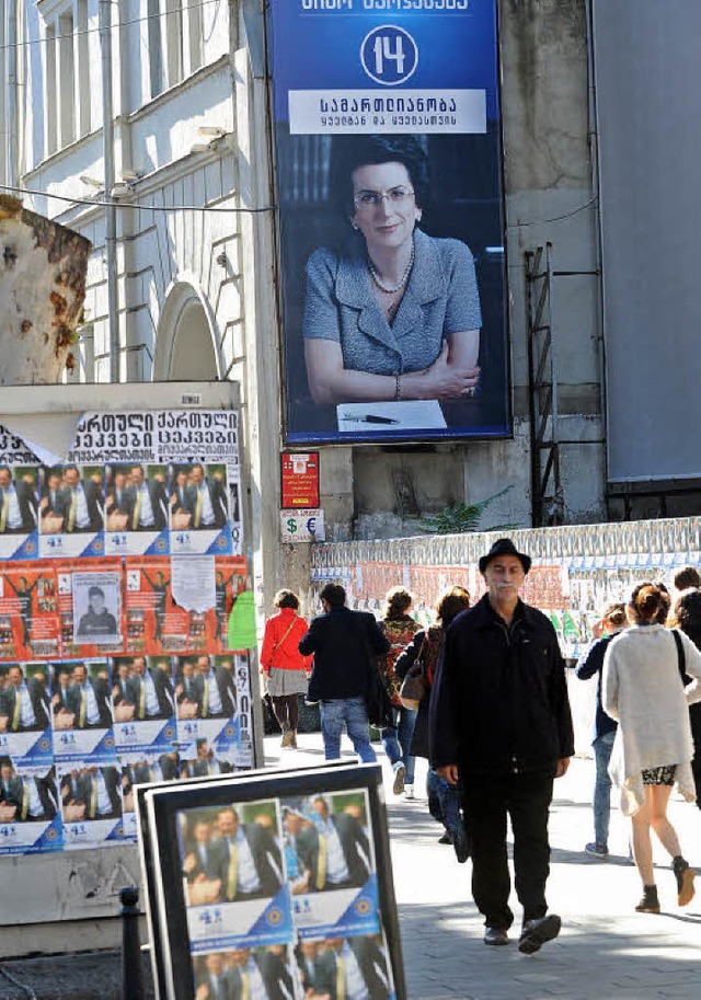 Wahlkampf in der Hauptstadt Tiflis   | Foto: AFP