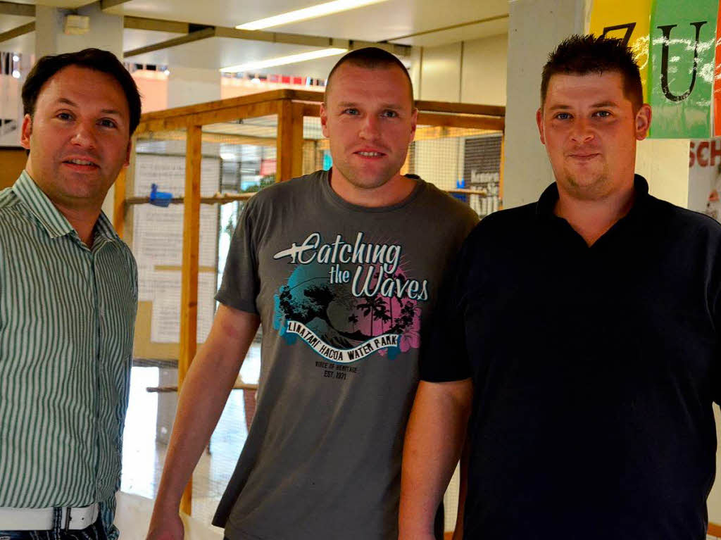 Taubenzuchtverein: Christian Schejka (von links), Stefan Knauer und Mark Tellermann (Kleintierzuchtverein)