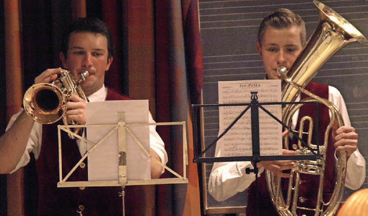 Das traditionelle Wunschkonzert des Mu...as Haselwander und Martin Muchenberger  | Foto: Karin Stckl-Steinebrunner