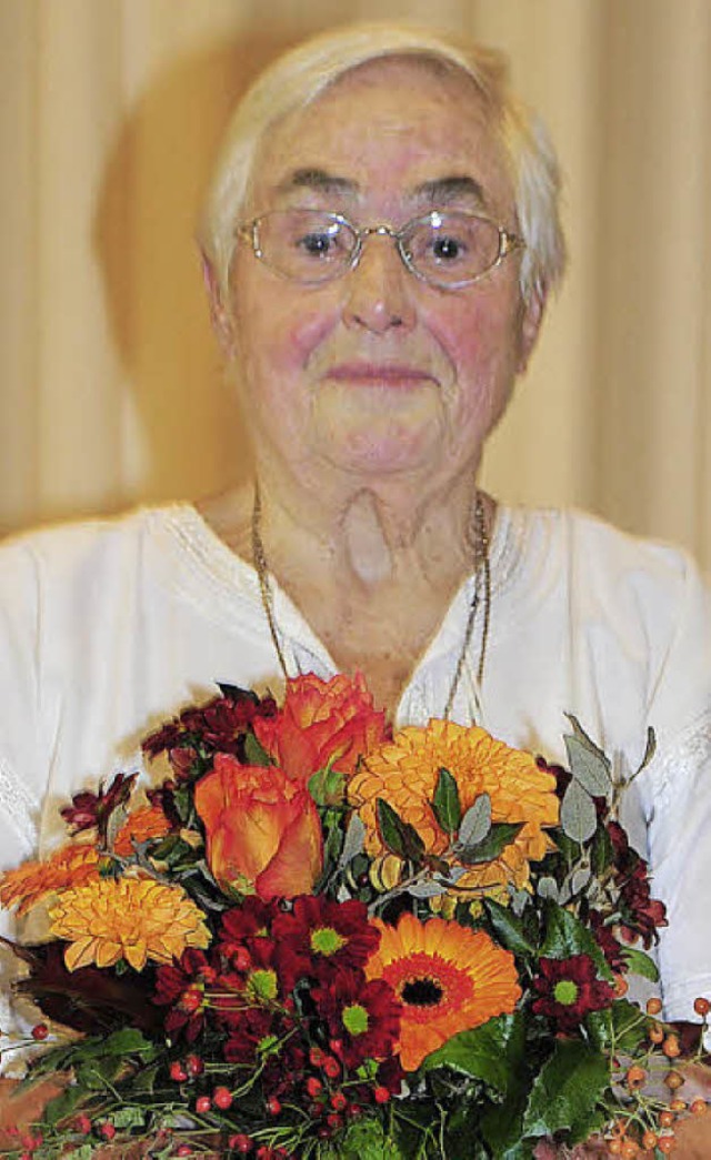 Hilde Gtz, 60 Jahre aktives Mitglied  | Foto: Hans-E. Meidhof
