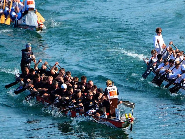Gut im Fluss: Die Drachenbootfahrer au...;  der entscheidende Faktor zum Sieg.   | Foto: Privat