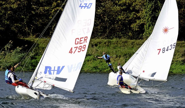 Sasbach. Die Frauensegelteams verstandens, Ballance zu halten.  | Foto: Roland Vitt