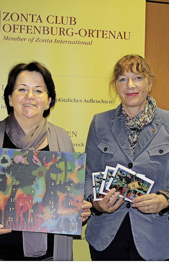 Michaela Schulz- Mller (Prsidentin, ...) und Elke Gorissen (Vizeprsidentin)   | Foto: zonta