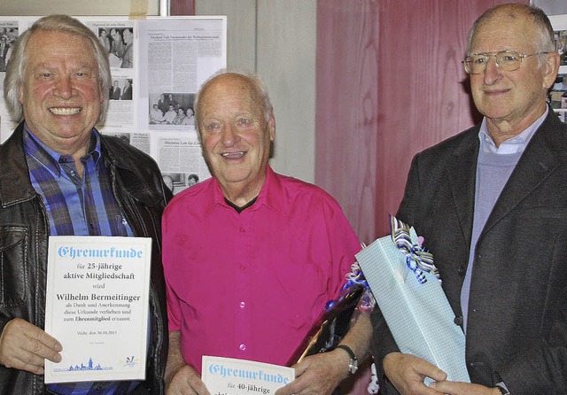 Die ersten Ehrenmitglieder der Service...tinger, Klaus Ruthe und Eberhard Volk   | Foto: Jrn Kerckhoff