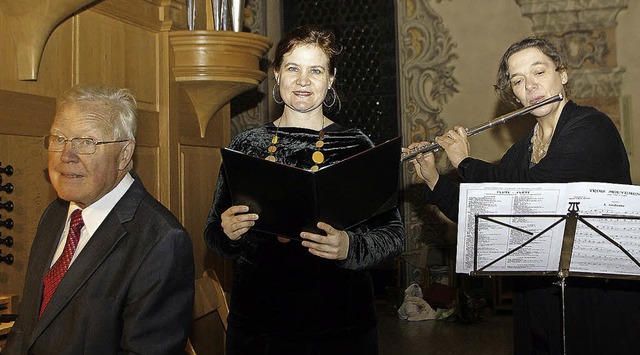 Durch Jahrhunderte der Kirchenmusikges...a Schildknecht und Martina Huntgeburth  | Foto: heidi fssel