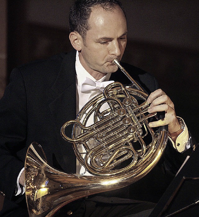 Bernhard Ketterer, Hornist des Blsere...etts  &#8222;The Brass Makers&#8220;.   | Foto: Wolf-Wilhelm Adam
