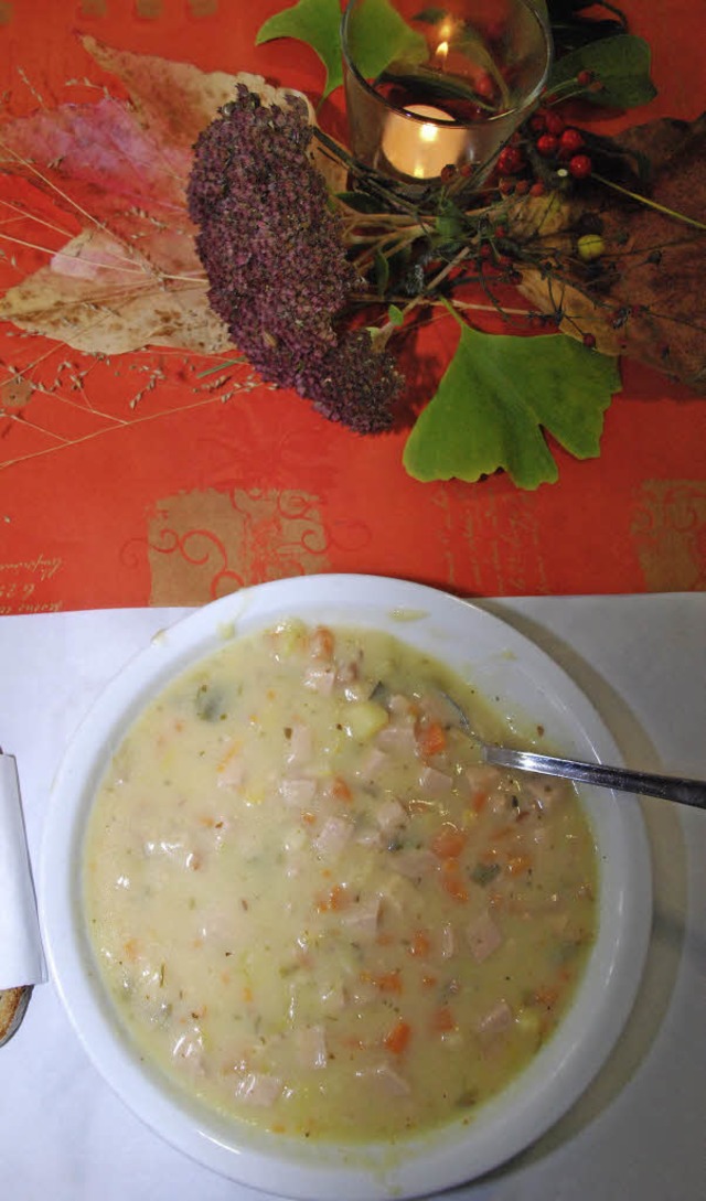 Liebevoll serviert und hbsch dekoriert: so ist  der Suppentag im Brgerheim.   | Foto: Danielle Hirschberger