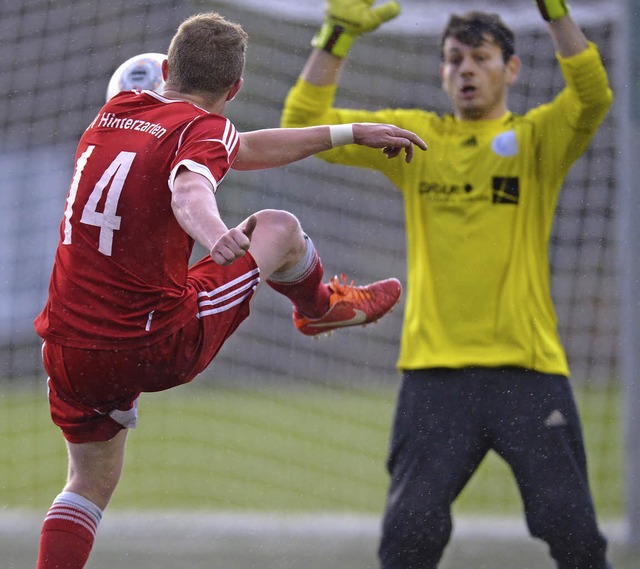 Joel Klausmann (links) vom SV  Hinterz...wannen und sind neuer Tabellenfhrer.   | Foto: Patrick Seeger