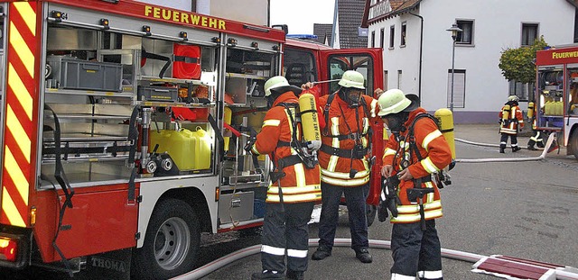 Bei der bung der  Feuerwehr Hecklinge...Fahrzeug bereits sehr gut beherrschen.  | Foto: Schimanski