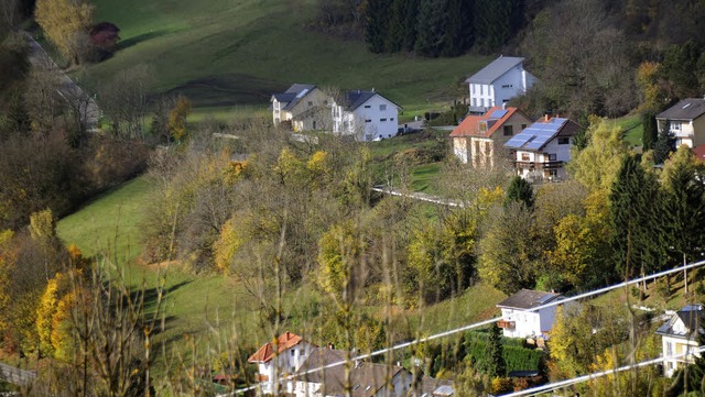 Links neben dem schon bestehenden Baug...tet ein Quadratmeter Bauland 95 Euro.   | Foto: Noeske