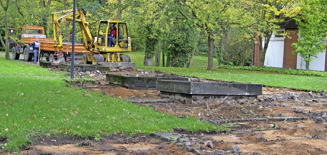 Bauarbeiten Kurpark  | Foto: Jutta Schtz