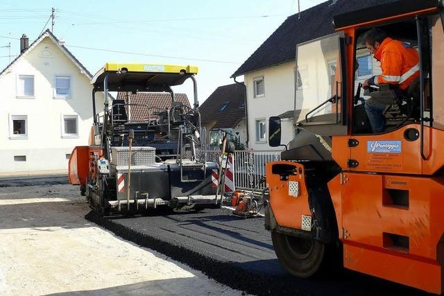 Straßenbauarbeiten in Hugsweier sind bald beendet
