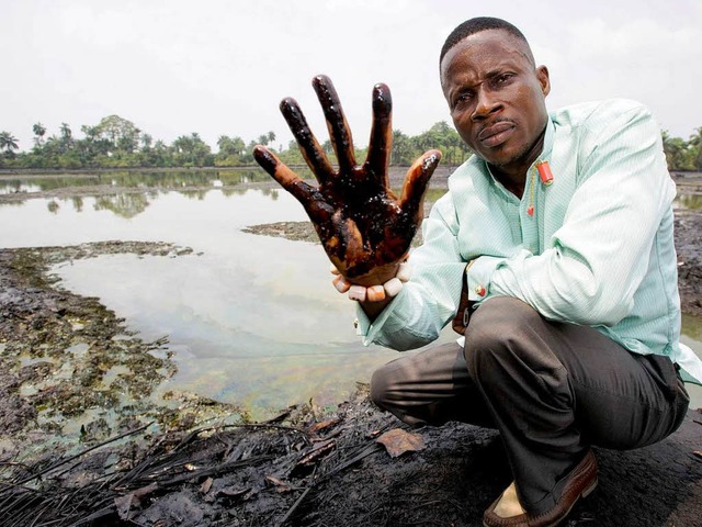 Schwarzes Gold? lverschmutzung im Nigerdelta  | Foto: dpa
