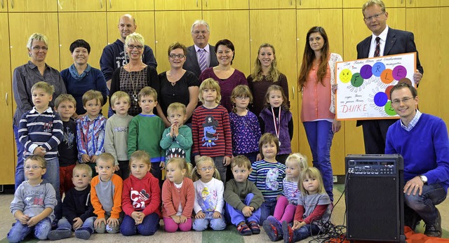 Spendenbergabe der CDU an den Kindergarten Wunderfiz in Seppenhofen.   | Foto: Martin Wunderle