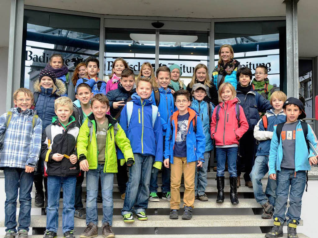 Die Klasse 4b der Michael-Friedrich-Wild Grundschule aus Müllheim mit ihrer Lehrerin Ruth Rösch. Die Klasse 4b der Michael-Friedrich-Wild Grundschule aus Müllheim mit ihrer Lehrerin Ruth Rösch.