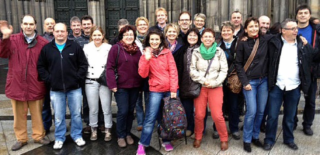 Ein Foto vor dem Klner Dom machte der...hulkameradin Lioba Genske zu erinnern.  | Foto: privat