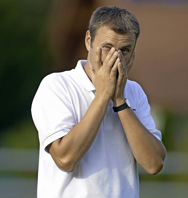 Achterbahnfahrt der Gefhle: Trainer Felix Hahn vom FC Lenzkirch  | Foto: Patrick Seeger