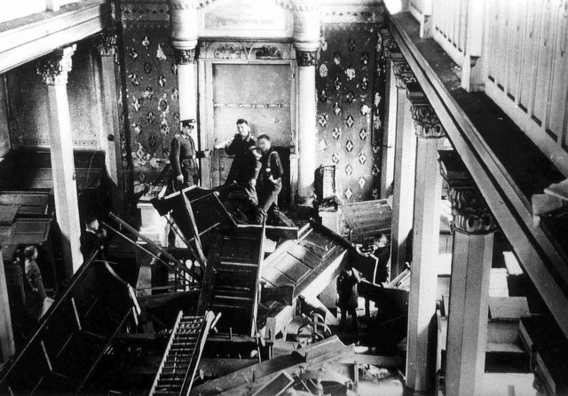 Synagoge Kippenheim Zerstrungen im Inneren der sogenannten Reichskristallnacht  | Foto: Frderverein ehemalige Synagoge Kippenheim