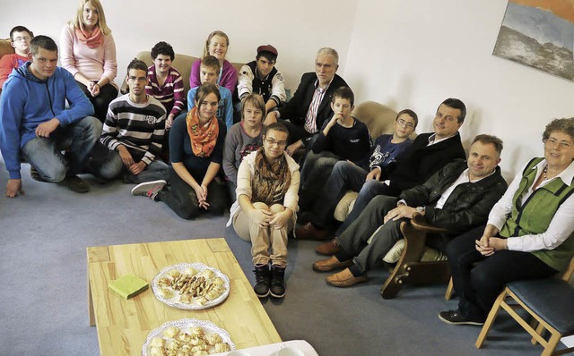 Spendenbergabe in der Probewohnung am Emmendinger Marktplatz  | Foto: Patrik Mller