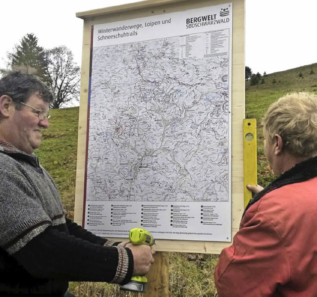 An  den Winterwanderwegen stehen bersichtstafeln.   | Foto: Bergwelt