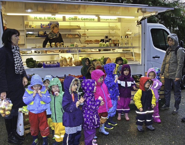 Kinder des Hellbergkindergartens beleb...mbach. Weitere Aktionen sind geplant.   | Foto: Paul Schleer