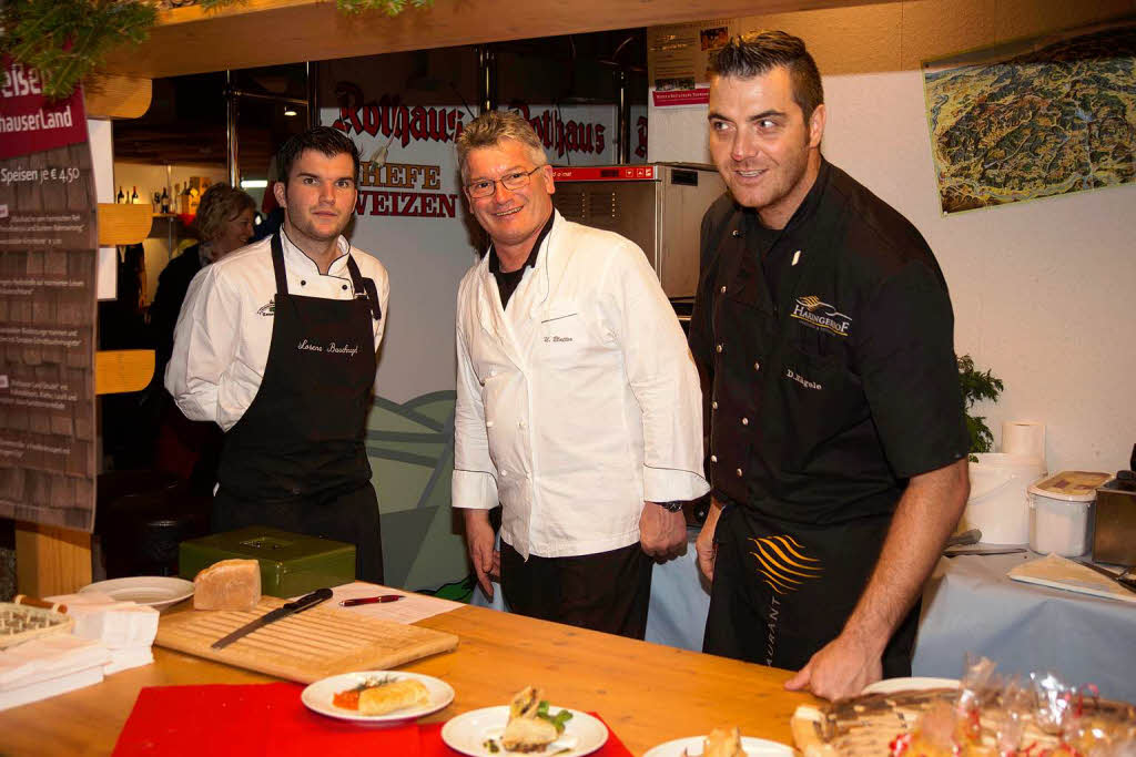 Gastronomen im Miteinander (von links) Lorenz Baschnagel, Uli Blatter und Dirk Ngele